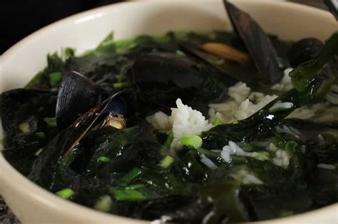 Seaweed Soup With Mussels Honghap Miyeokguk Recipe By Maangchi