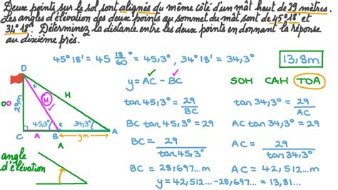 Vid O Question Utiliser La Trigonom Trie Dans Le Triangle Rectangle Pour R Soudre Des