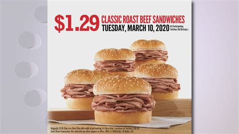129 Classic Roast Beef Sandwiches At Arbys Today For Customer Appreciation Day Wjhl Tri