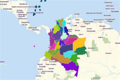 Map Territories For Colombia