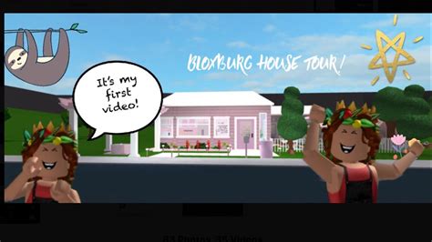 My First Video Bloxburg House Tour Youtube