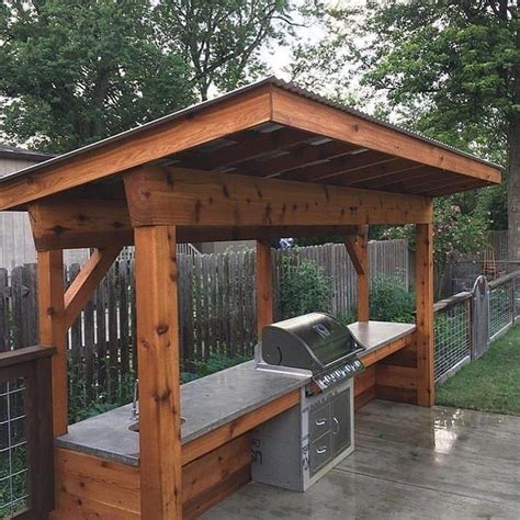 Diy Outdoor Grill Station With Roof The Perfect Addition To Your