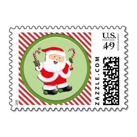 Secret Santa Postage Stamps Customizable Christmas Cards Secret