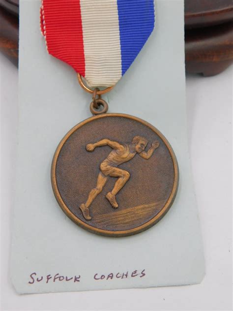 Vintage Track And Field Medal That Reads Suffolk Coaches Relay Etsy