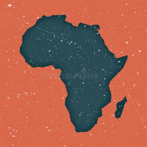 Africa Map Vintage Vector Illustration Stock Illustration