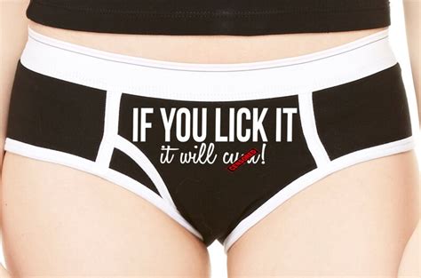If You Lick It It Will Cum Boyfriends Brief Style Panties Etsy