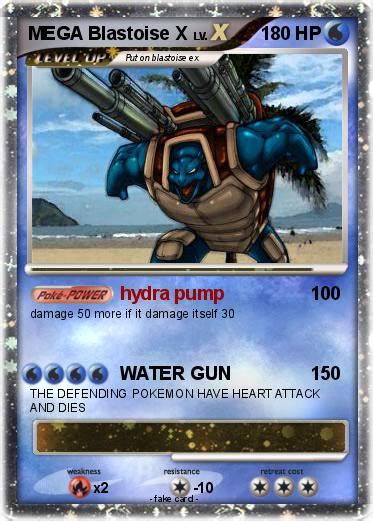 The water spouts are very accurate. Pokémon MEGA Blastoise X 3 3 - hydra pump - My Pokemon Card