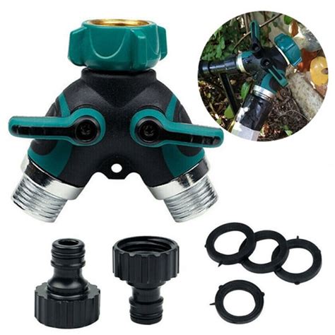 Garden Hose Splitter Heavy Duty Garden Hose Connector Tap Splitter 2