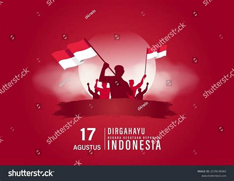 Happy Independence Day Of Indonesia Vector Illustration Suitable For