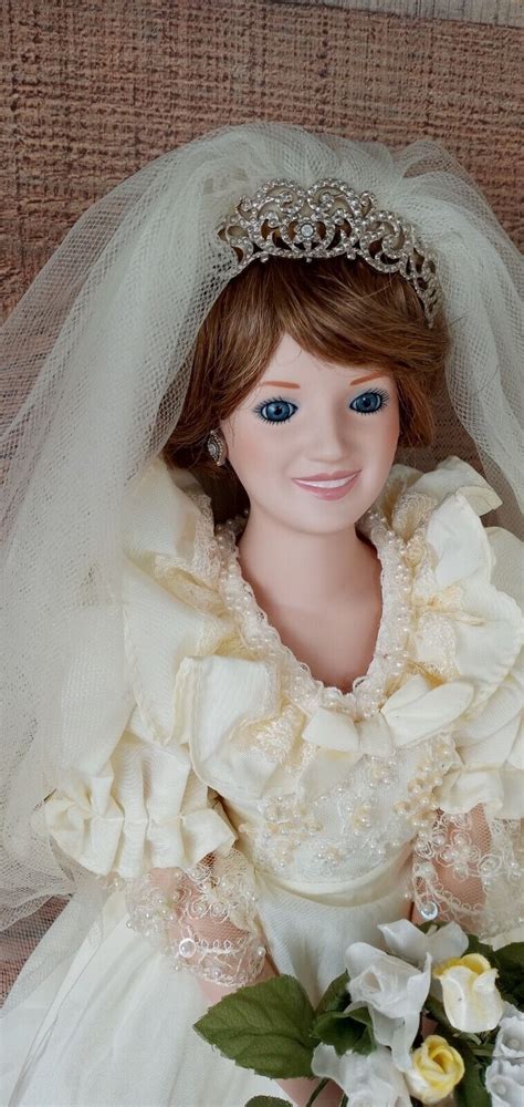 Danbury Mint ~ Princess Diana 21 Porcelain Royalty Wedding Gown Doll Ebay