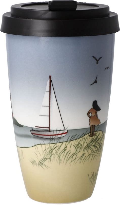 Goebel Coffee To Go Becher Scandic Home Ocean Love Fine China Porzellan Kunststoff Mit