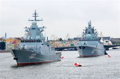 Russian Corvette Gremyashchiy And Frigate Admiral Kasatonov In 2019