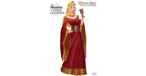 Aurora Sleeping Beauty As Cersei Lannister Disney Princesses As The