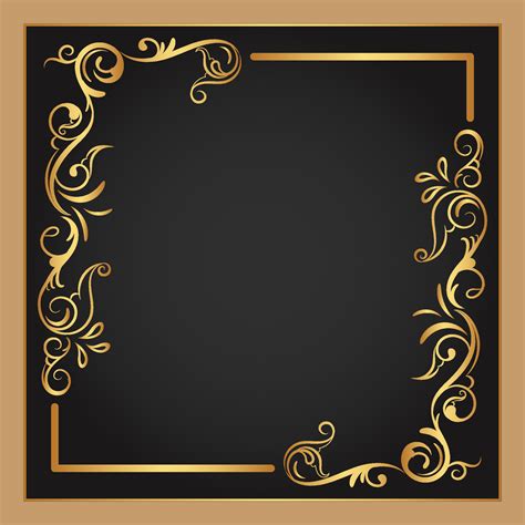 Black And Gold Border Vector Art Icons And Graphics For Free Download