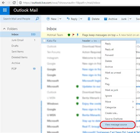 Email Header In Windows 10 Mail App All In One Info