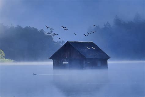 Im Nebel Foto And Bild Landschaft Bach Fluss And See See Teich