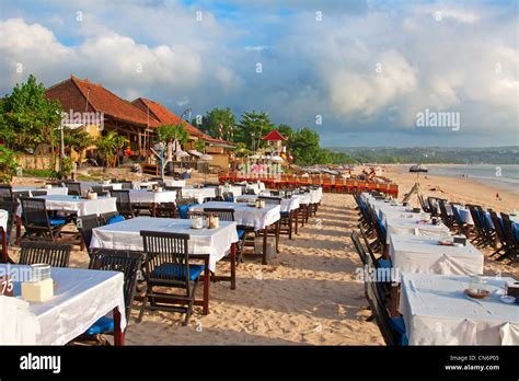 Balinese Jimbaran Beach Famous For Its Perfect Sea Food Restaurants