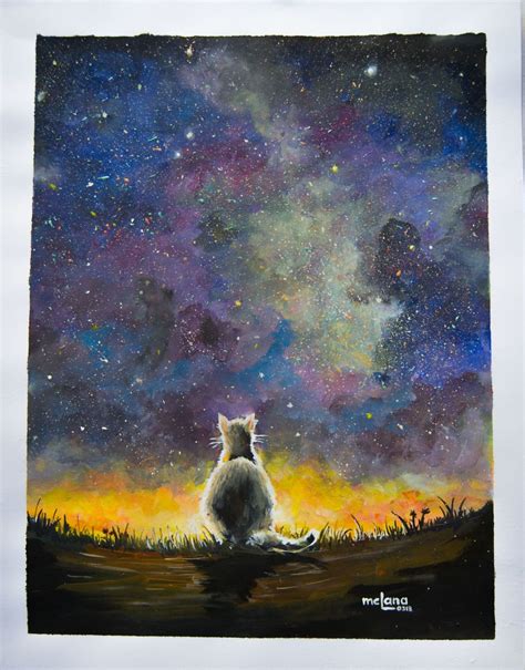 I Painted A Lonely Cat For My Son Bored Panda Paintings I Love