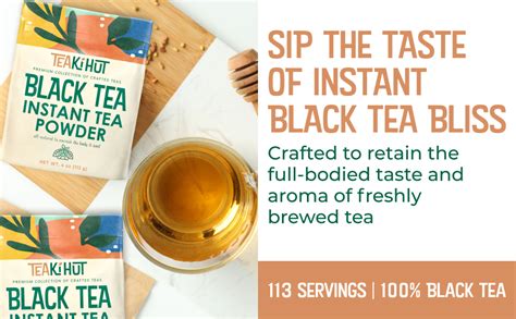 Teaki Hut Instant Black Tea Powder 4 Oz Black Tea Powder