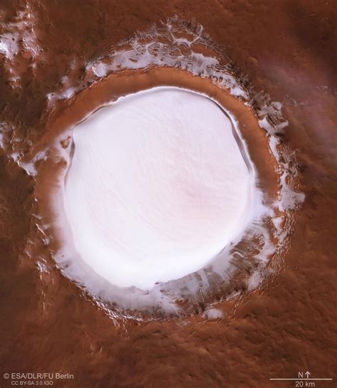 First Beautiful Pictures Of The Ice Lakes On Mars