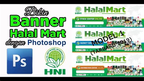 Cara Membuat Spanduk Atau Banner Halal Mart HNI Dengan Photoshop YouTube