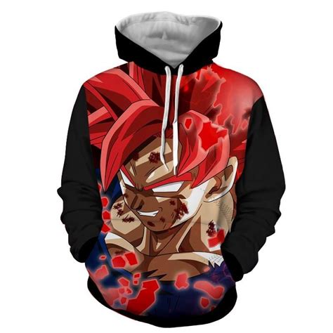 Finally, please note that our hoodies are polyester and spandex which means they are more elastic than cotton hoodies. Hoodie Dragon Ball Dark San Goku Rage - GomuGomuWorld ...