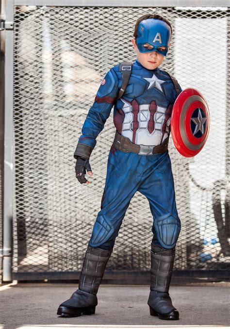 Boys Captain America Deluxe Kids Costume