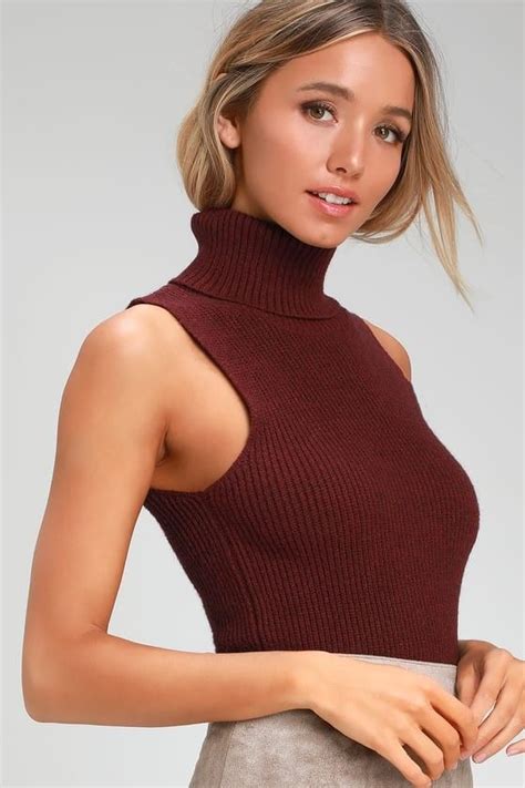 Pin By Charlotte Pagett On Clothes Ideas Sleeveless Turtleneck Sweaters Sleeveless Turtleneck