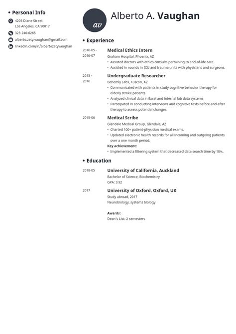 Medical Student Cv Example Template And Guide For 2024