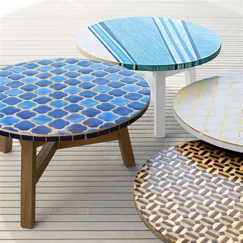 Mosaic tile is any combination of tile sizes, colors, shapes and/or materials, set in a sheet for easy installation. Mosaic Tiled Coffee Table - Decorator Print + Driftwood ...