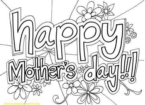 Mothers Day Coloring Pages For Toddlers At Free