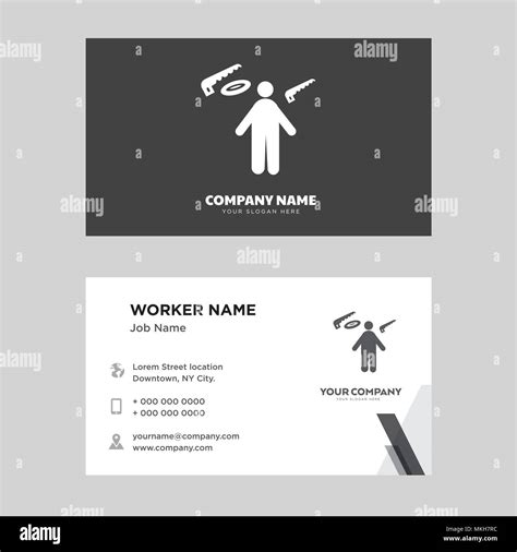 Carpenter Business Card Design Template Visiting For Your Company