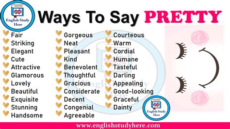 Ways To Say Pretty In English English Study Here