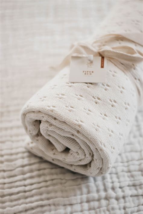Heritage Knit Blanket In Snow Baby Nursery Cot Bedding Online Australia