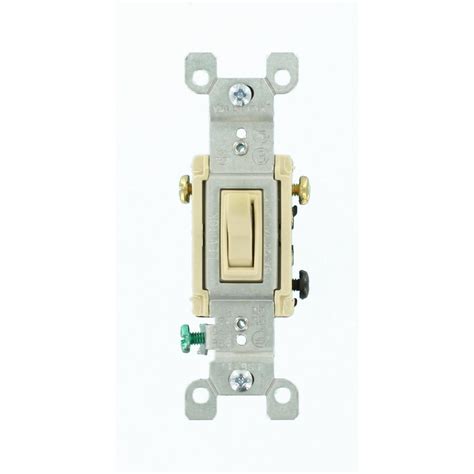 Leviton 15 Amp 3 Way Toggle Switch Ivory R57 01453 02i The Home Depot