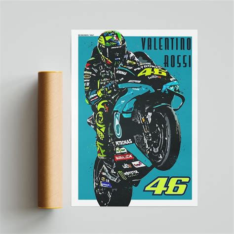 Valentino Rossi Petronas Yamaha Motogp Wall Art Poster Print Etsy Uk