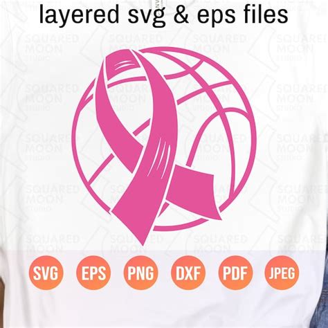 Breastcancer Basketball Svg Fight Cancer Svg Tackle Cancer Etsy