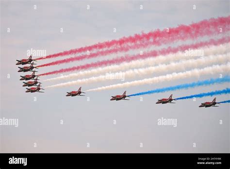 The Red Arrows Royal Air Force Aerobatic Team Stock Photo Alamy