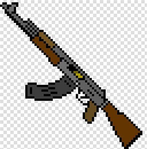 Ak 47 Pixel Art Weapon Ak 47 Transparent Background Png Clipart