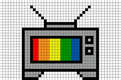 Tv Pixel Art Grid