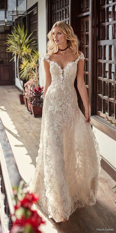 Galia Lahav Couture Fall 2018 Bridal Cap Sleeves Sweetheart Neckline