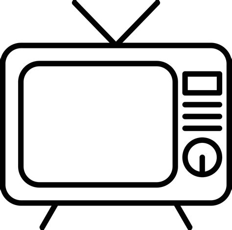 Tv Outline Icon 9238618 Vector Art At Vecteezy
