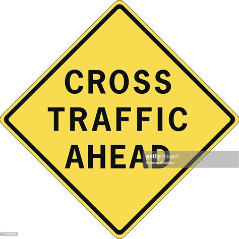 Cross Traffic Ahead Sign High Res Vector Graphic Getty Images