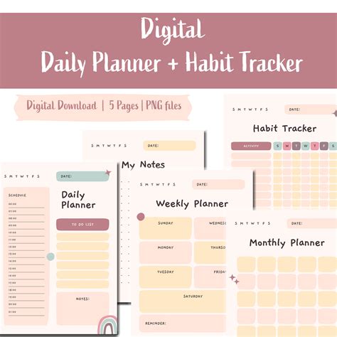 Boho Daily Weekly Monthly Planner Printable — Bessie Roaming