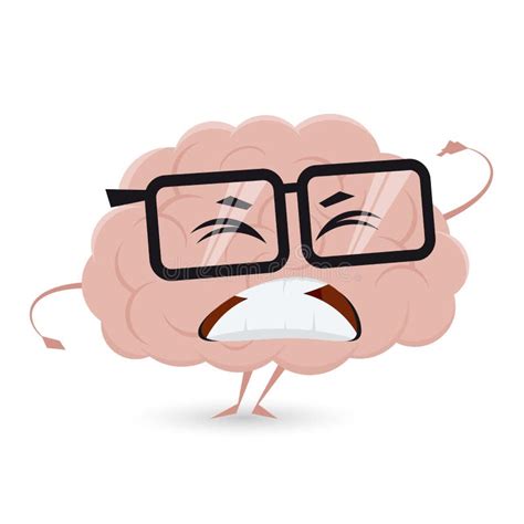 Angry Brain Clipart Stock Vector Illustration Of Black 77004496
