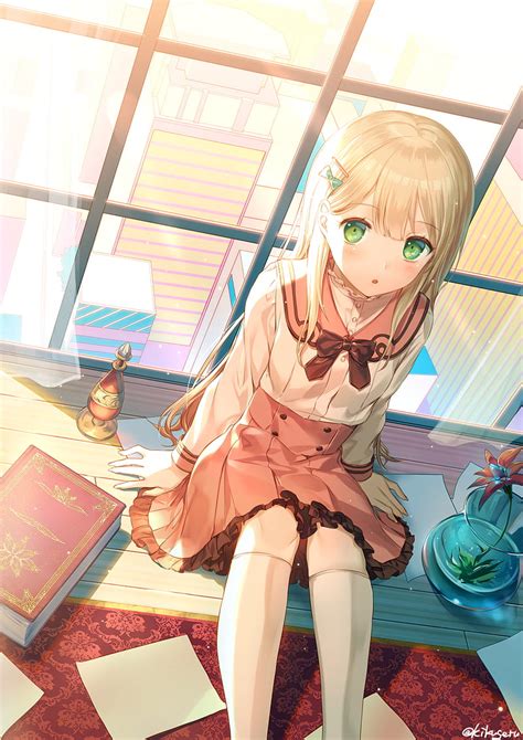 X Px P Free Download Anime Anime Girls Original Characters Blonde Green Eyes Hd