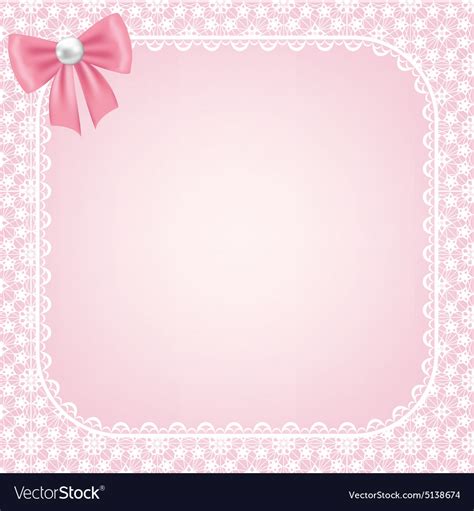 Lace Frame On Pink Background Royalty Free Vector Image