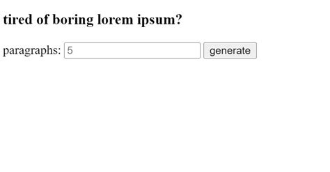 Lorem Ipsum Generator Using Htmlcss And Javascript Code
