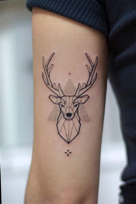 Geometric Deer Tattoos Deer Tattoo Designs Deer Tattoo Deer Head Tattoo