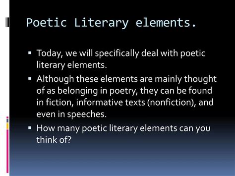 Ppt Literary Elements Powerpoint Presentation Free Download Id2620797